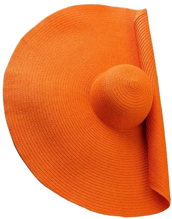 Cappello da Sole per Donna - Dimensione Oversized - Protezione UV - Ripiegabile - Papiro - Circonferenza 58 cm