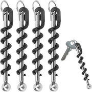 4 pezzi - Sostegno chiave apri-bottiglia - apri-bottiglia a spirale - apri-bottiglia multifunzionale - apri-bottiglia portatile - apri-bottiglia in acciaio inossidabile - apri-bottiglia mini in formato tasca - per vino e birra - 6,8*3,3cm