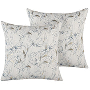 Set di 2 cuscini decorativi Beige motivo floreale 45 x 45 cm Motivo floreale Accessori arredo retrò