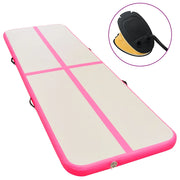 Tappetino Ginnastica Gonfiabile con Pompa 700x100x10cm PVC Rosa cod mxl 78398