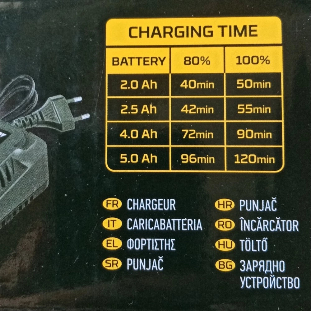 Ff group ch 20v 3a caricabatterie universale per batterie ioni di litio