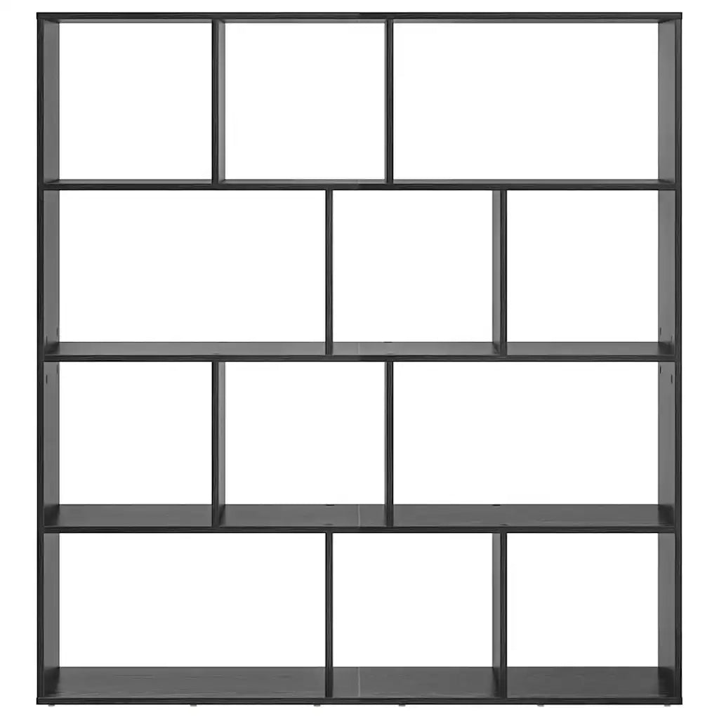 vidaXL Armadio per Libri Rovere nero 132 x 29 x 141.5 cm