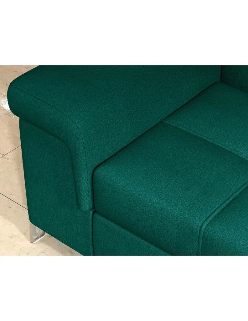 Divano angolare convertibile PALAZZO 4 posti verde scuro – angolo sinistro con 1 cuscino
