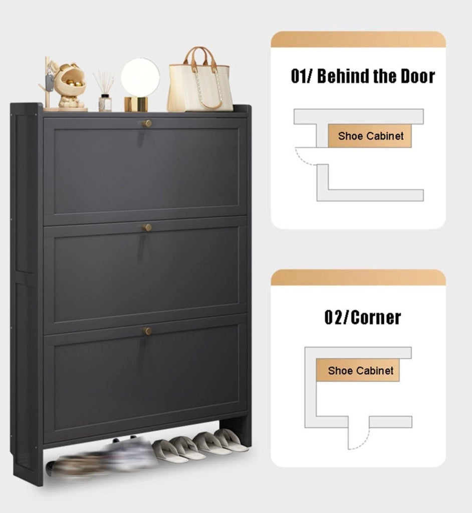 scarpiera Scarpiera con cassetti ribaltabili, scarpiera da Ingresso scarpiera Sottile da appoggio, Mobile in Legno Organizer per Scarpe per Armadio corridoio scarpiera Soggiorno