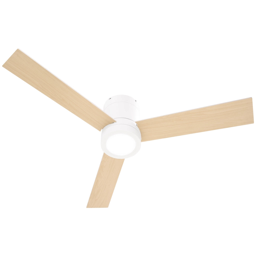 Ventilatore a Soffitto 2 in 1 con Luce LED ¨C Zephmum ¨C 3 Velocit¨¤, Telecomando, 112 cm, Naturale e Bianco