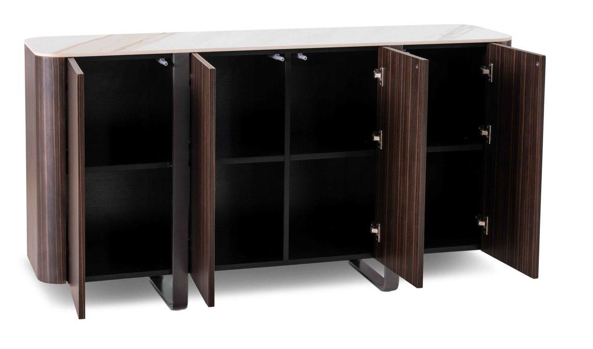 Madia 4 Ante 40x160x85 cm in Ceramica Marmo Andromeda Calacatta Oro