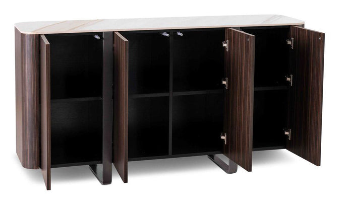 Madia 4 Ante 40x160x85 cm in Ceramica Marmo Andromeda Calacatta Oro