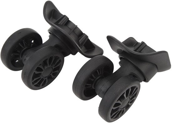 Set di ruote da bagaglio 2 pezzi - Ruote da bagaglio girevoli 360 gradi - Kit di ricambio - ABS/Rubber - Leggero - Facile da installare - Ruota da bagaglio