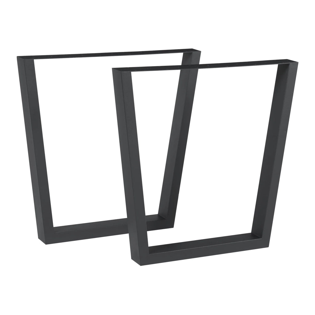 Set di 2 gambe per tavolo mobili moderni design originale fai da te acciaio 72 x 75 cm nero 03_0009672