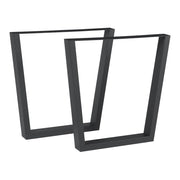 Set di 2 gambe per tavolo mobili moderni design originale fai da te acciaio 72 x 75 cm nero 03_0009672