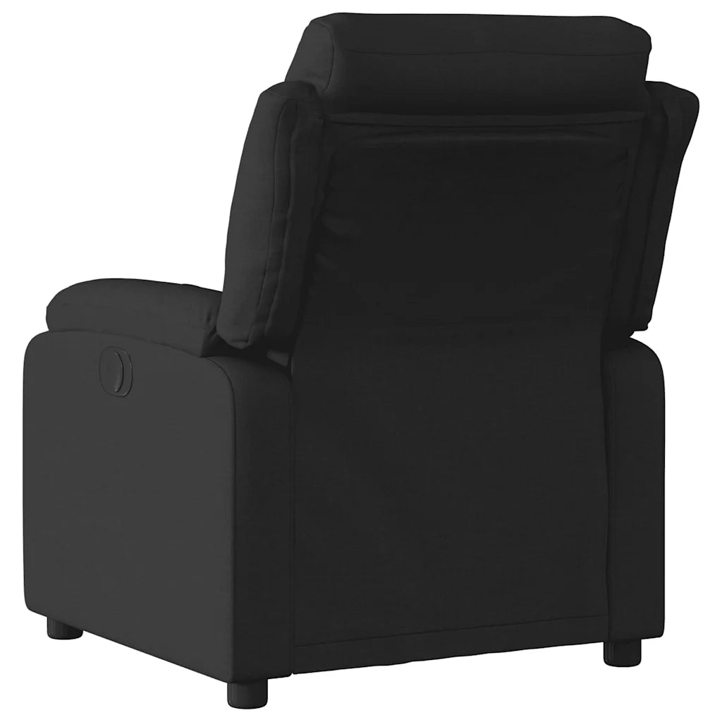 Poltrona | Sedia Relax reclinabile in tessuto nero