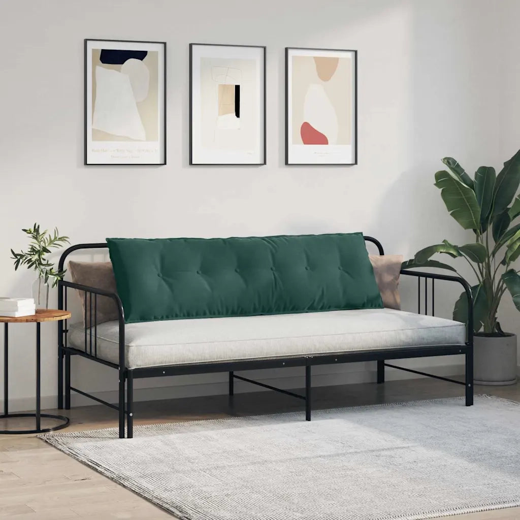 Cuscino per Schiena Verde Scuro 160 x 50 cm Tessuto in Cords 42014892