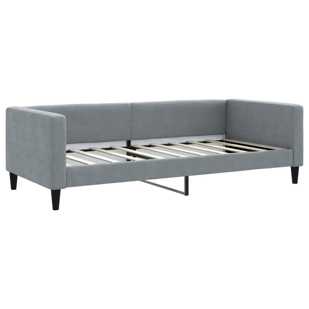 Divano Letto Estraibile Cassetti Grigio Chiaro 90x190cm Tessuto 3196624