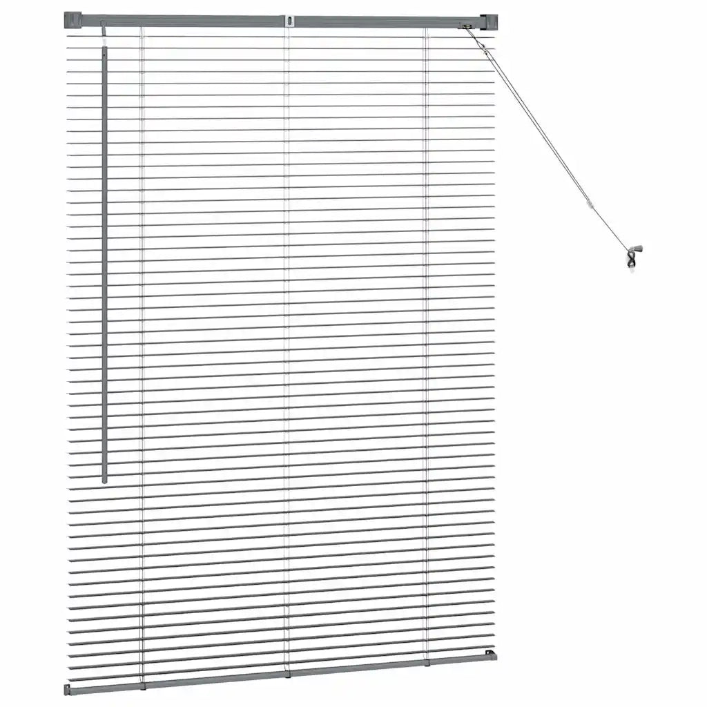 vidaXL Tenda per Finestra con tende Manuale Grigio scuro Alluminio