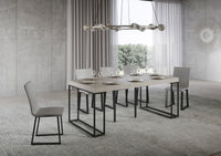 Consolle Allungabile 90-196x40x77 cm Epoca Small Premium Cashmere Telaio Antracite