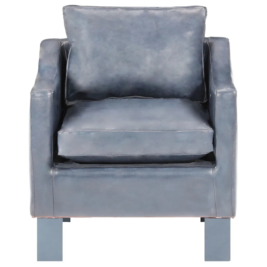 Poltrona Cabriolet Grigia in Vera Pelle 286957