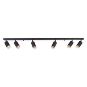 Plafoniera moderna nera a barra 6xGU10 Pipe Milagro