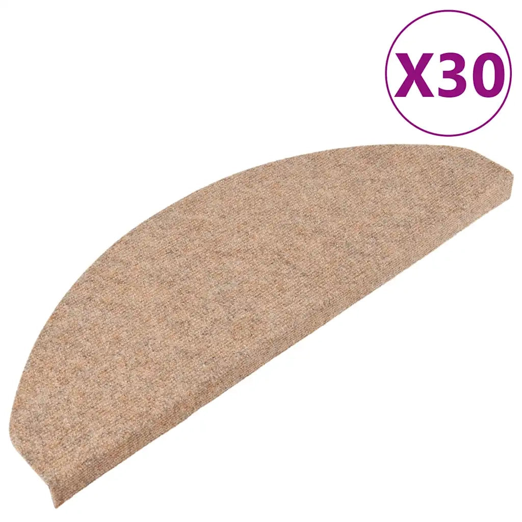 Tappetini Autoadesivi per Scale 30 pz Beige 65x22,5x3,5 cm