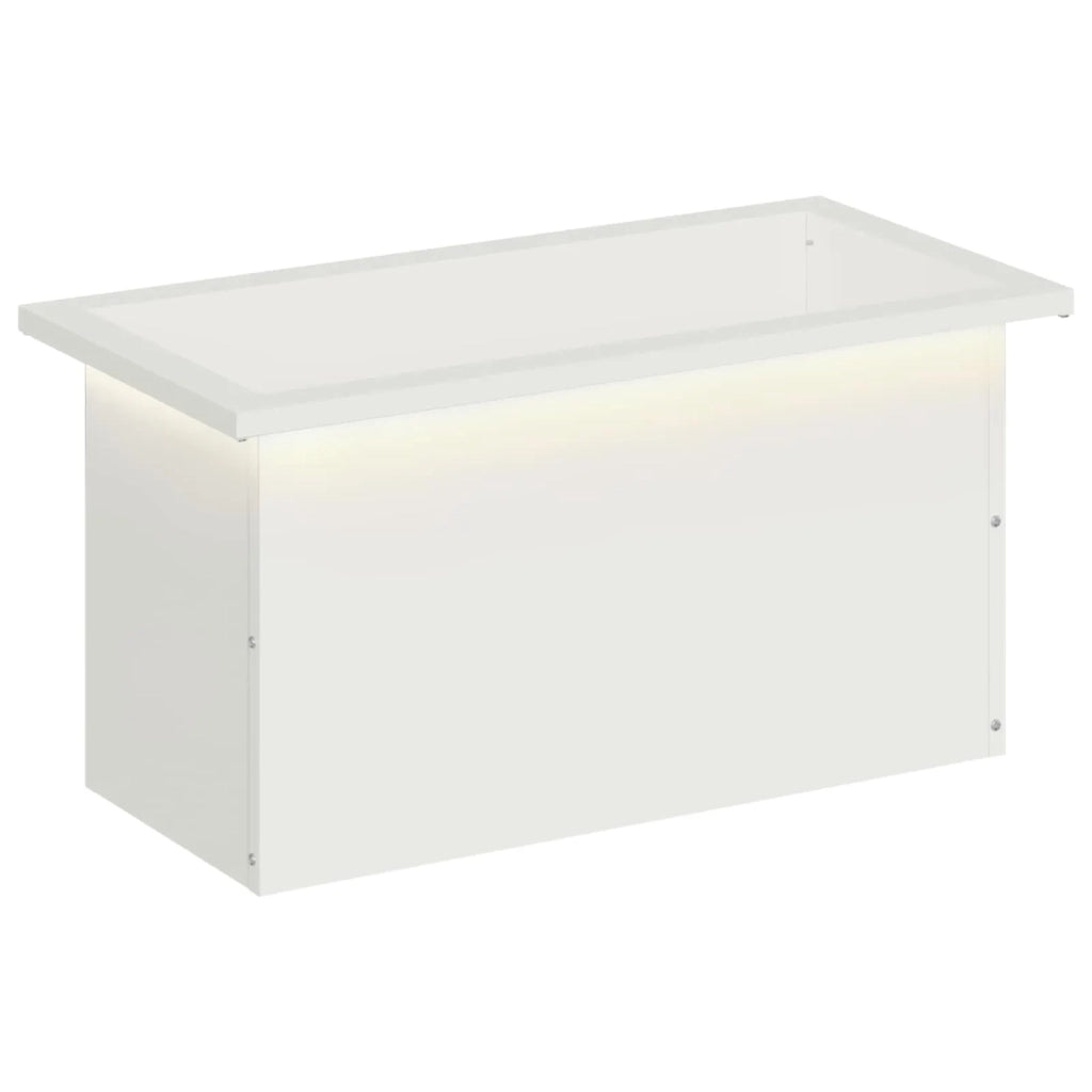 Fioriera da giardino con LED Bianco 30 x 60 x 30 cm Acciaio 8008086