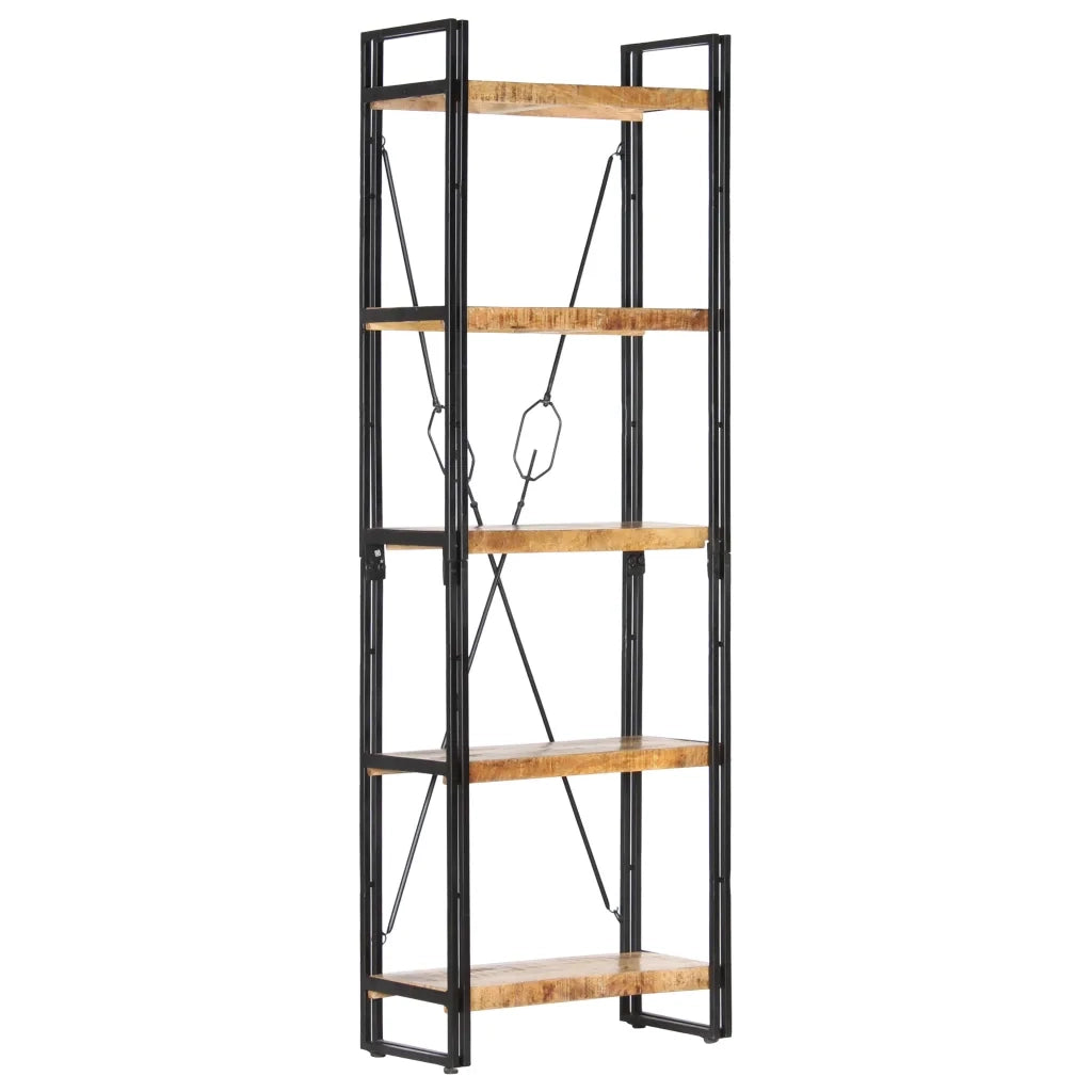 Libreria a 5 Ripiani 60x30x180 cm in Legno Massello di Mango   cod mxl 14420