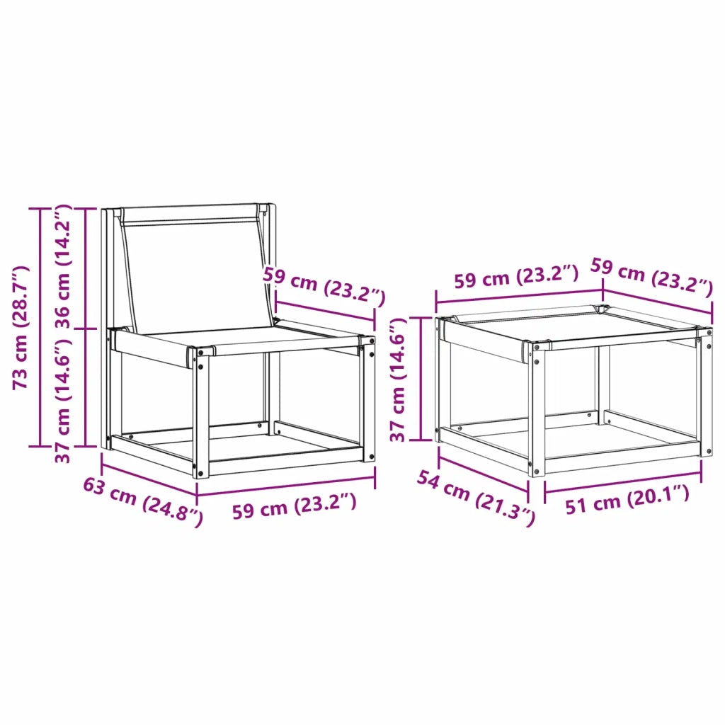 Set di divani da esterno 6 pz Naturale e Grigio Chiaro 3382123