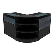 Set Banconi LED Nero Harmonia B900 C900 LM60 Vetrina Negozio con Serratura