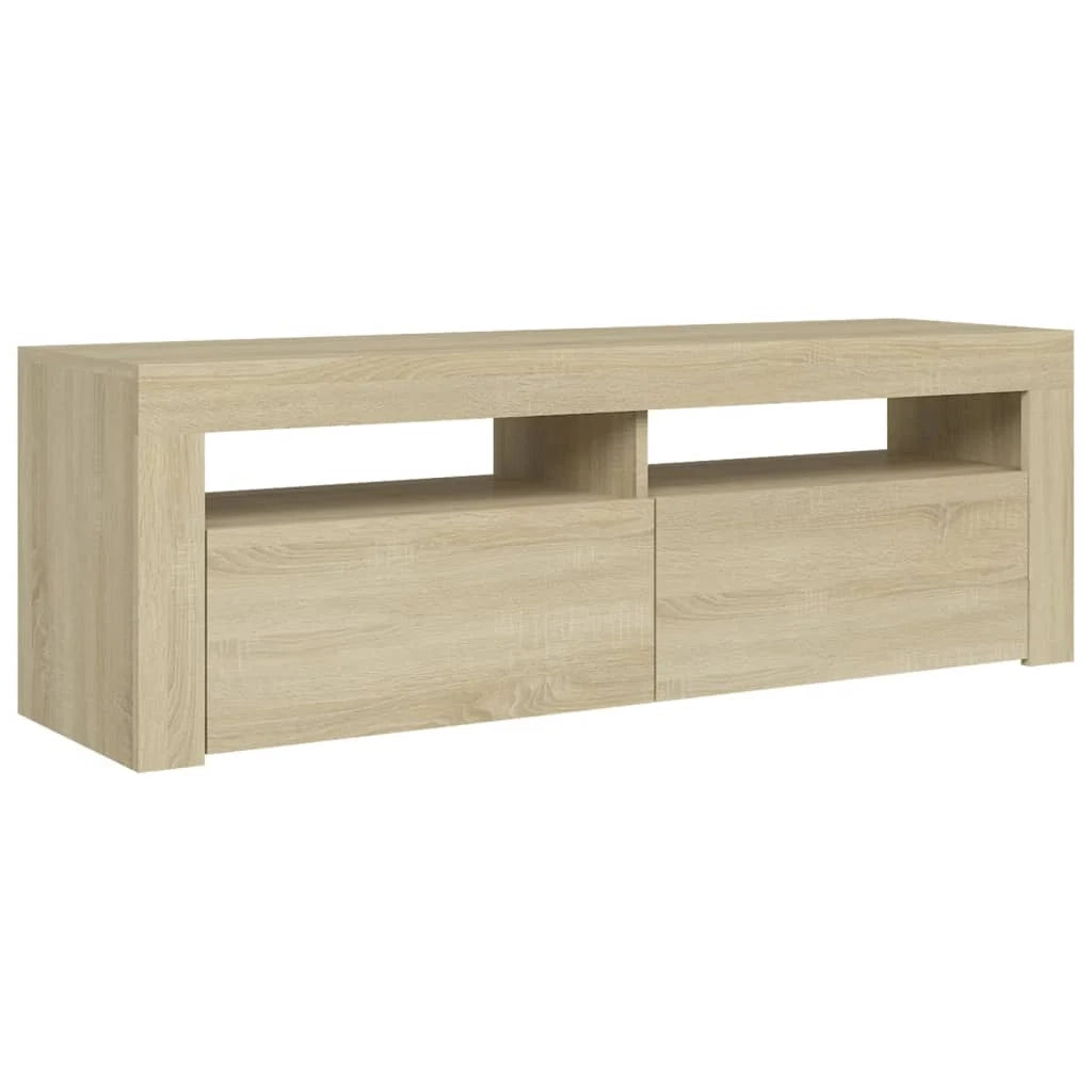 Mobile TV multimediale mensola TV credenza mobile TV per sala da pranzo soggiorno camera da letto con luci LED rovere Sonoma 120 x 35 x 40 cm marrone 02_0026759