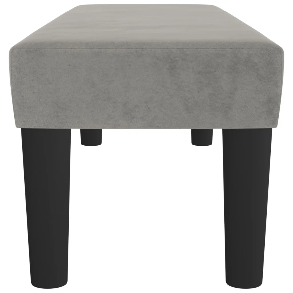 Panca Grigio Chiaro 100x30x30 cm in Velluto 346666