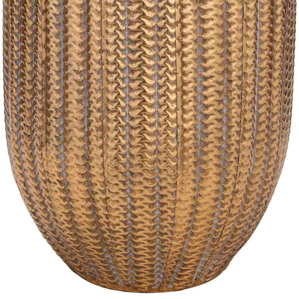 Vaso in metallo dorato 34x34x60h cm