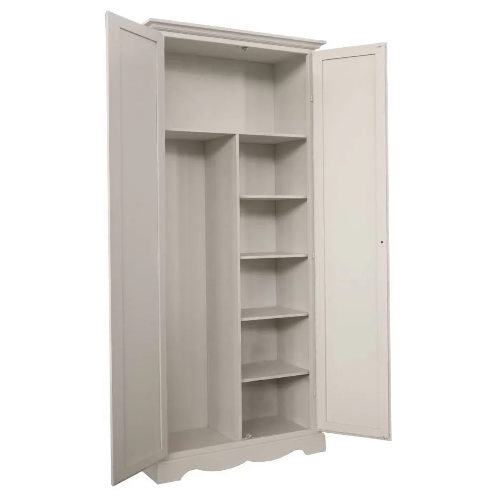 Armadio stipo in legno avorio anticato arte povera 87x40x192h - Mobili 2G