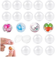 Verricci in Transparenza 120 Pezzi - Sferette in Plastica - Capsule Ronde e Piccole - Contenitori trasparenti - Ideali per Progetti di Fai da Te - Sferette per Fai da Te