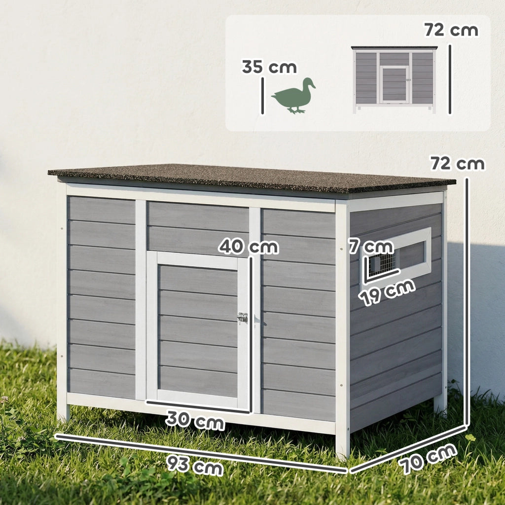 Casetta per Anatre Legno con Tetto Apribile ¨C zephmum ¨C 93x70x72 cm Multicolore