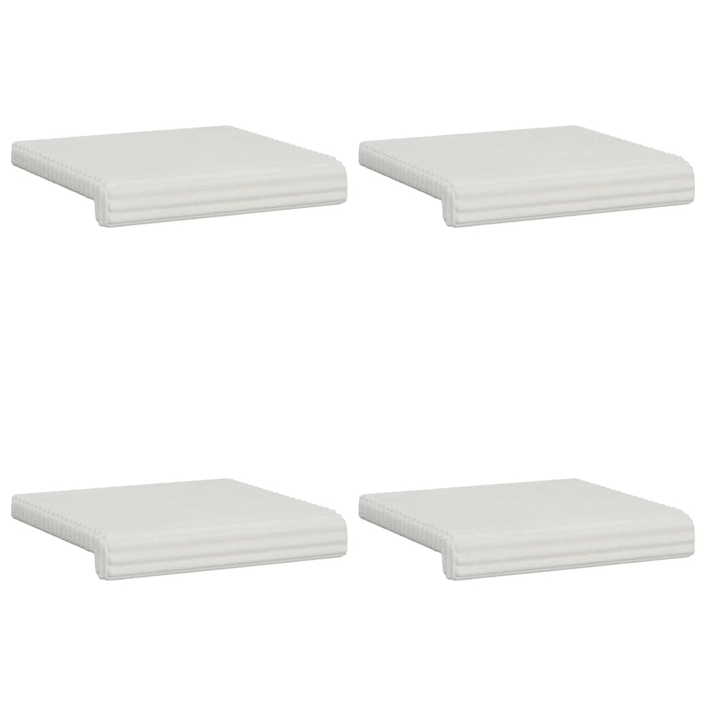 Cuscino per panchina 4 pcs Corduroy Morbido Crema 42043144