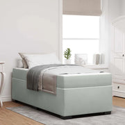 vidaXL Struttura letto con materasso Grigio chiaro 90 x 200 cm Velluto