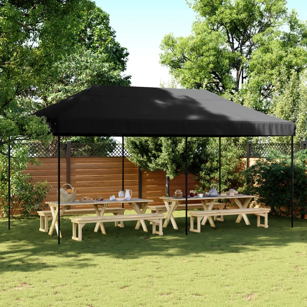 Tenda da Festa Pieghevole Pop-Up Nero 580x292x315 cm 4004942