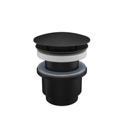 Piletta di scarico click-clack universale per lavabo e bidet senza troppo pieno in ottone nero opaco | Moulin