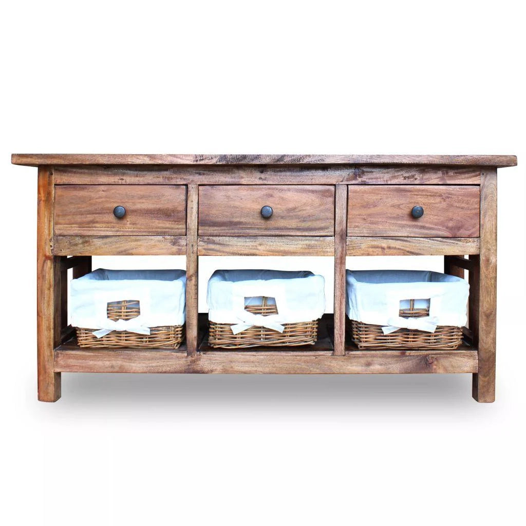 Buffet credenza mobiletto consolle mobile contenitore legno massello di recupero 100 cm 4402144