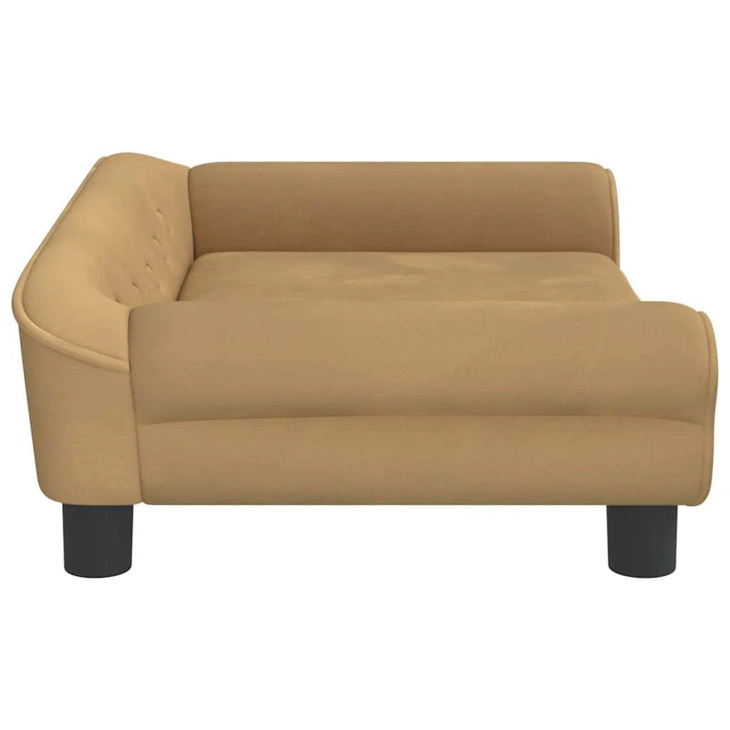 Cuccia per cani comoda 70 x 48 x 22 cm velluto marrone 02_0042885