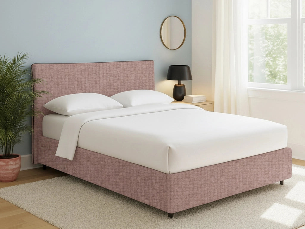 Staines, Letto Singolo Sfoderabile Made in Italy, Rosa Antico