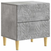 Comodino Grigio Cemento 43 x 34,5 x 48 cm Legno ingegnerizzato