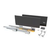Emuca Cassetto esterno Concept 30 kg altezza 185 mm, 400, Grigio antracite, Acciaio, 1 u.