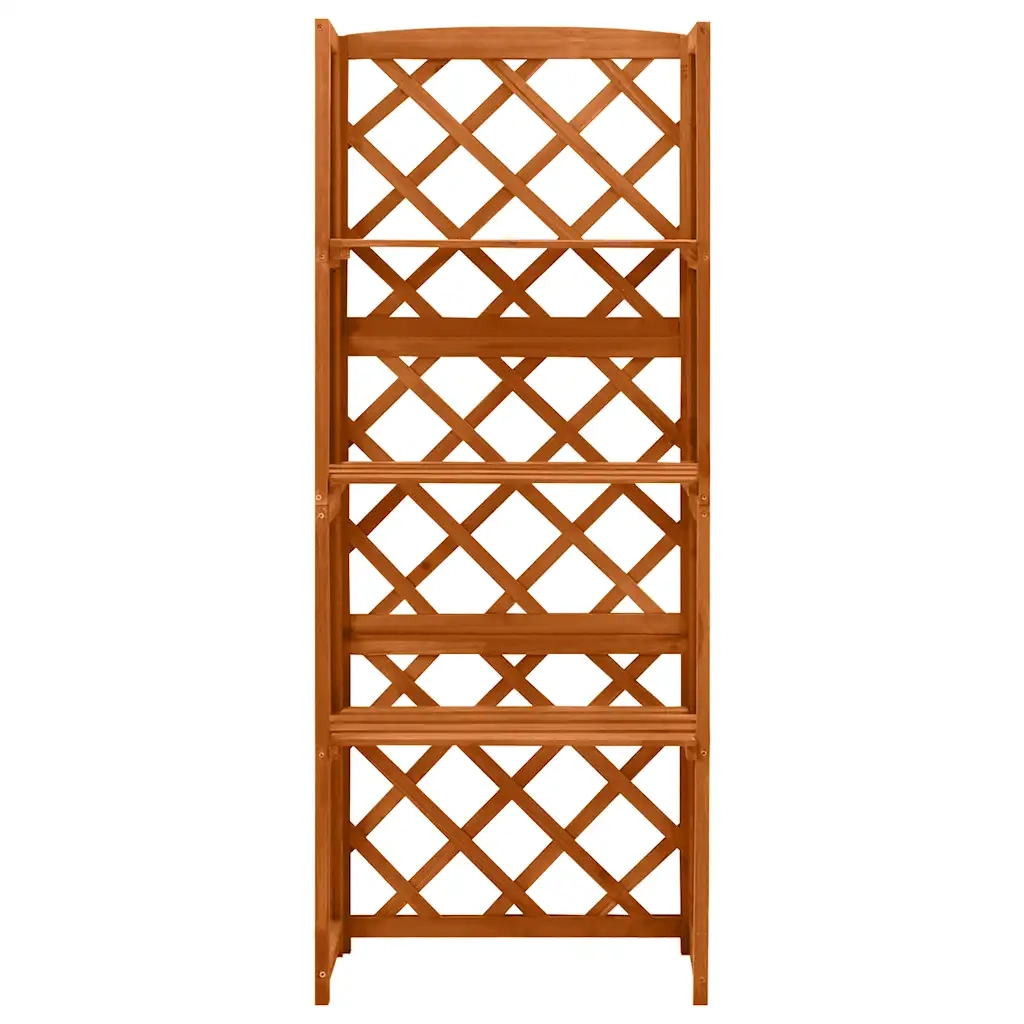 Traliccio con Ripiani 55x30x140 cm in Legno Massello di Abete 316409