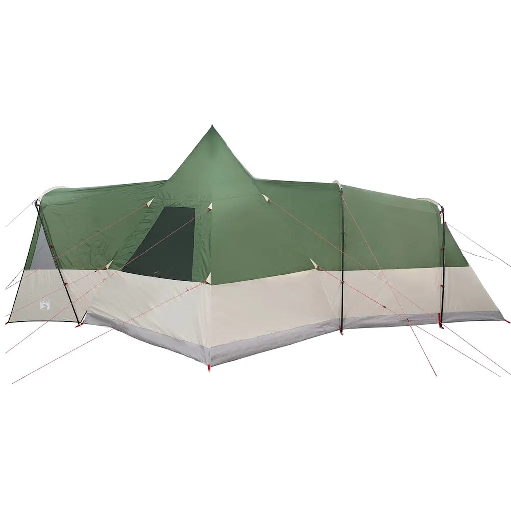 Tenda a teepee per 8 persone con tetto-Tenda da campeggio Verde 720 x 465 x 295 cm
