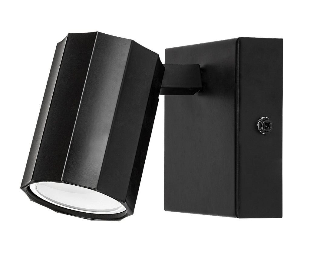 Applique moderna nera cilindrica orientabile GU10 Rabalux
