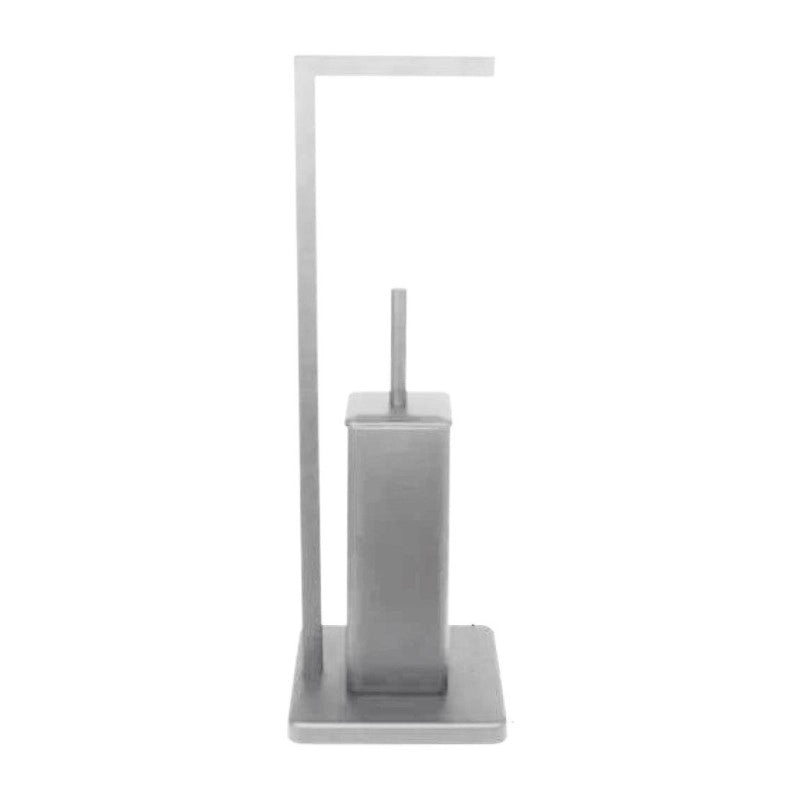 Set di 4 Piantena Portarotolo Musa Acciaio Con Scopino Wc