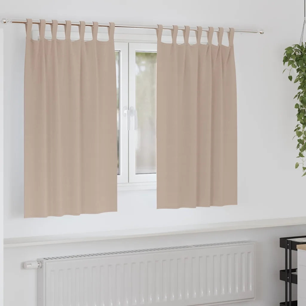 Tende Blackout con Anelli 2 pcs Talpa 140 x 140 cm Poliestere 4107548