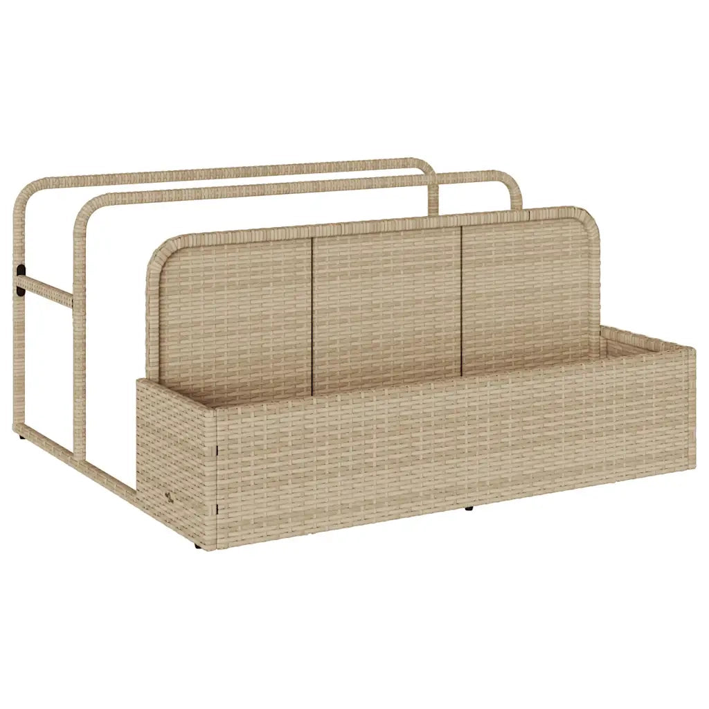 vidaXL Galleggiante a Bordo Piscina Beige 110x100x57 cm in Polyrattan