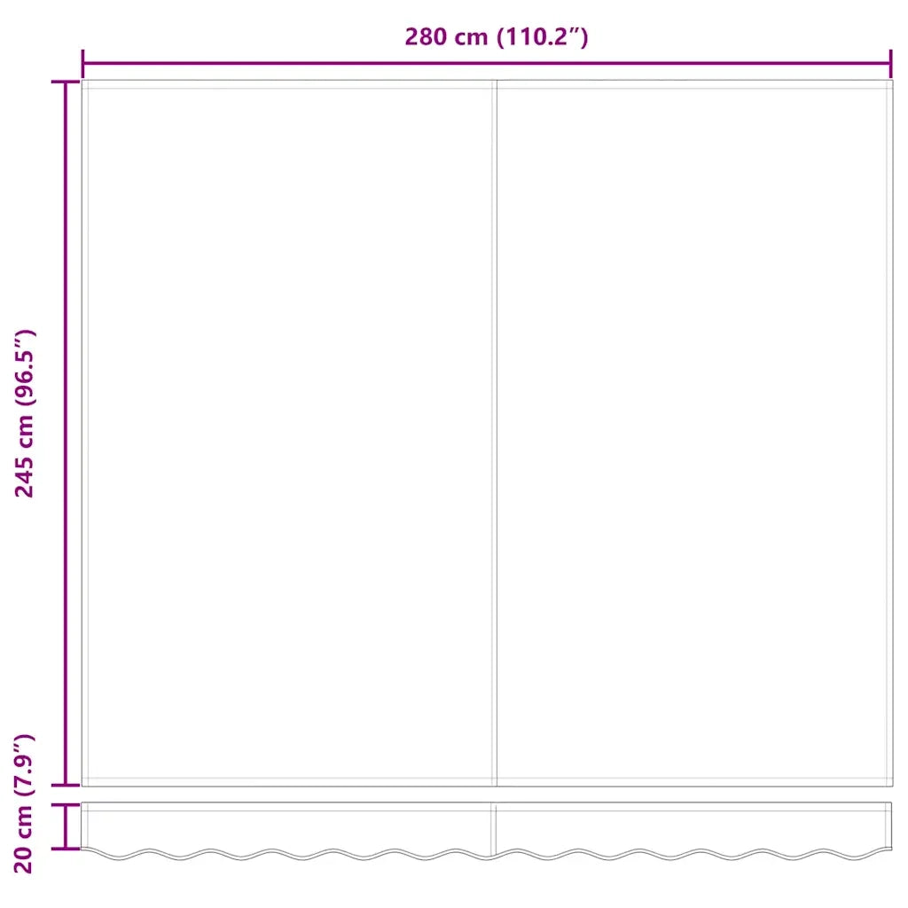 Telo di ricambio per tenda da sole Verde e Bianco 280 x 245 cm 42000656