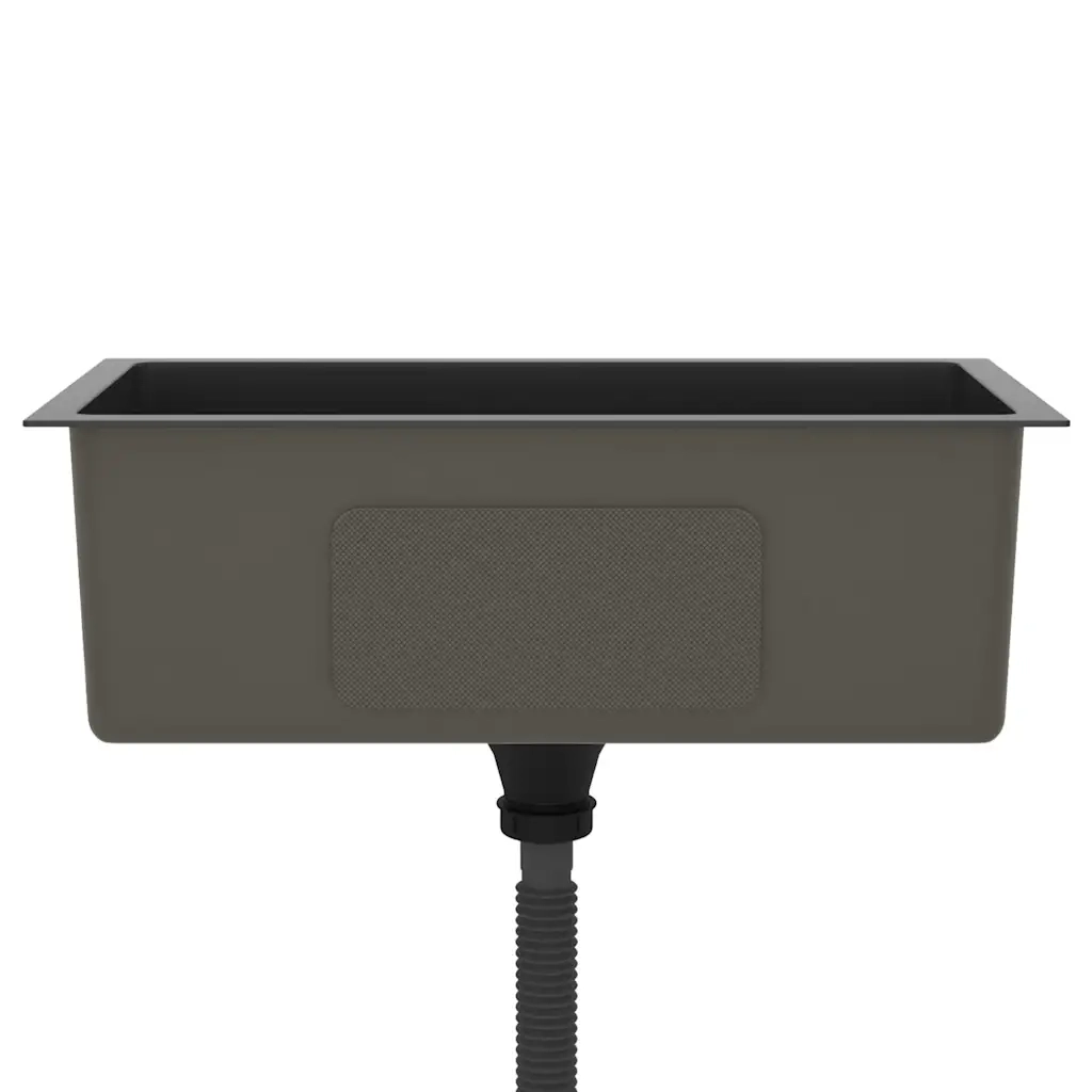 Lavello da Cucina Lavorato a Mano Nero Acciaio Inox 51505