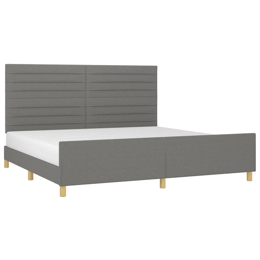 Giroletto senza Materasso Grigio Scuro 200x200 cm Tessuto 3125163